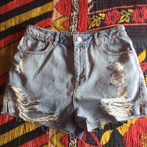 ASOS Design Denim High Waisted Shorts